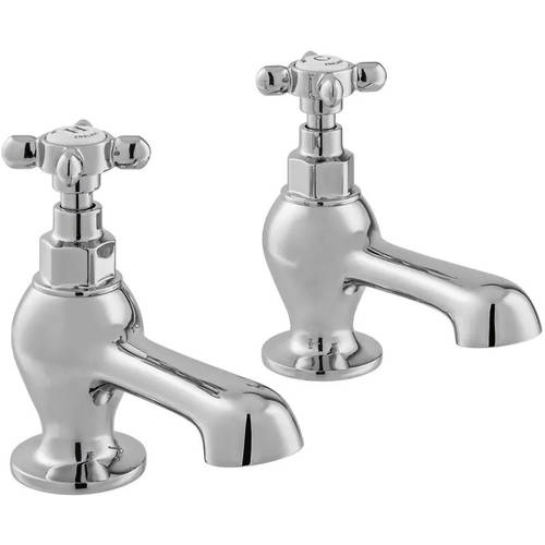 Additional image for Bath Taps With Crosshead Handles (Chrome, Pair).