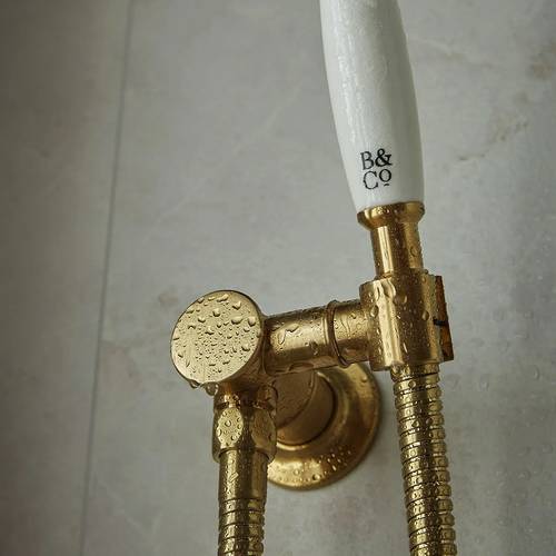 Additional image for Thermostatic Shower Valve With Mini Shower Kit (Brushed Brass).