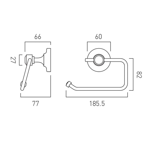 Additional image for Traditional Toilet Roll Holder (Brushed Brass & White).