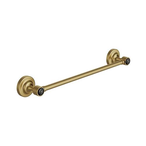 Additional image for Traditional Towel Rail (450mm, Brushed Brass & Black).