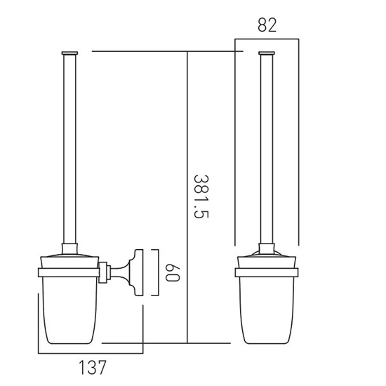 Additional image for Traditional Toilet Brush & Holder (Chrome).