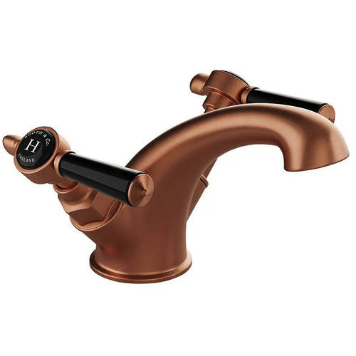 Additional image for Mono Basin Mixer Tap With Lever Handles (Brushed Bronze).