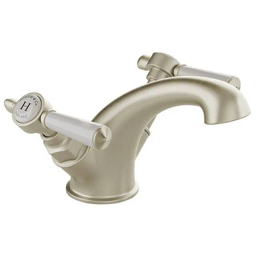 Additional image for Mono Basin Mixer Tap With Lever Handles (Brushed Nickel).