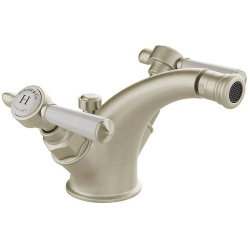 Additional image for Mono Bidet Mixer Tap With Pop Up Waste & Lever Handles (Brushed Nickel).
