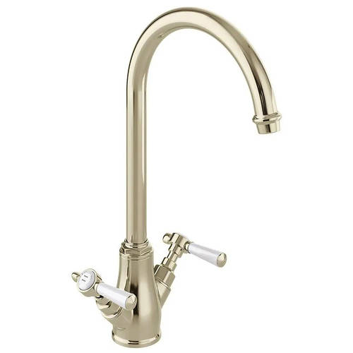 Additional image for Kitchen Mixer Tap With Lever Handles (Bright Nickel).