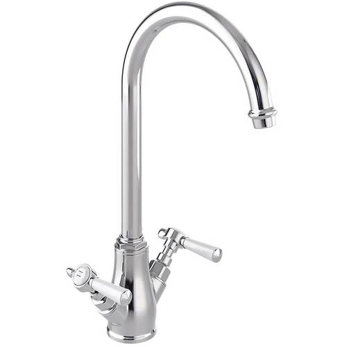 Additional image for Kitchen Mixer Tap With Lever Handles (Chrome).
