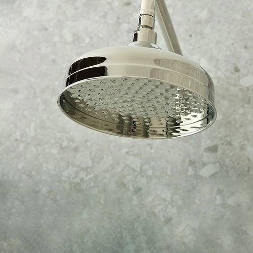 Additional image for Traditional Shower Head & Arm (200mm, Bright Nickel).