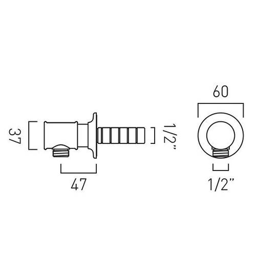 Additional image for Traditional Wall Outlet (Bright Nickel).