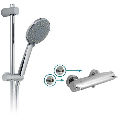 Additional image for Celsius 3/4" Thermostatic Shower Pack & Brackets.