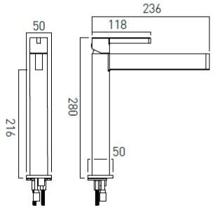 Additional image for Extended Mono Basin Mixer Tap (Chrome).