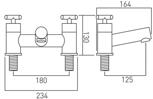 Additional image for Bath Filler Tap (Chrome).