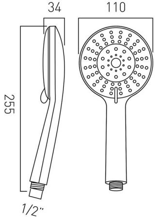 Additional image for Evolve Multi Function Shower Handset.