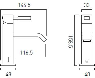 Additional image for Slimline Basin Mixer Tap (Chrome).