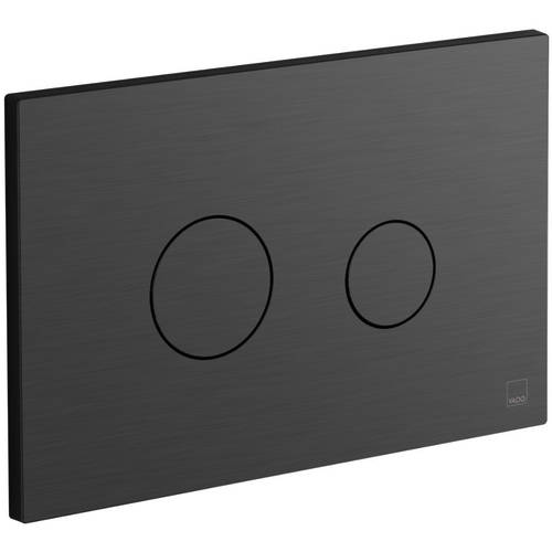 Additional image for Flush Plate With Round Buttons (Brushed Black).