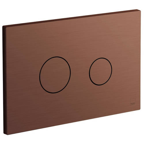 Additional image for Flush Plate With Round Buttons (Brushed Bronze).