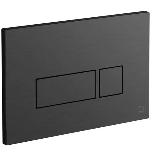 Additional image for Flush Plate With Square Buttons (Brushed Black).