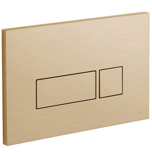 Additional image for Flush Plate With Square Buttons (Brushed Gold).