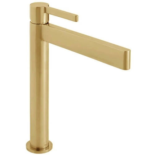 Additional image for Tall Basin Mixer Tap (Brushed Gold).