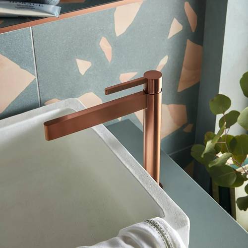 Additional image for Tall Basin Mixer Tap (Brushed Bronze).