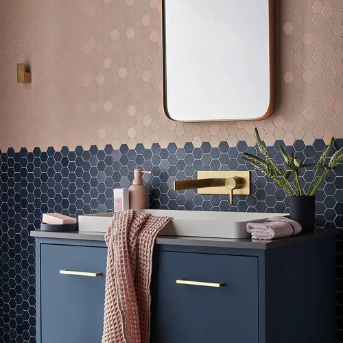 Additional image for Wall Mounted Basin Mixer Tap (Brushed Gold).