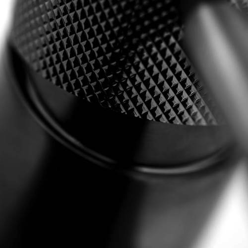 Additional image for Slimline Tall Basin Mixer Tap With Knurled Accents (Brushed Black).