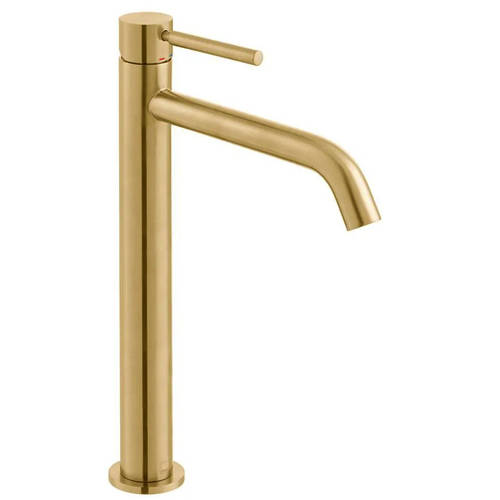 Additional image for Slimline Tall Basin Mixer Tap (Brushed Gold).