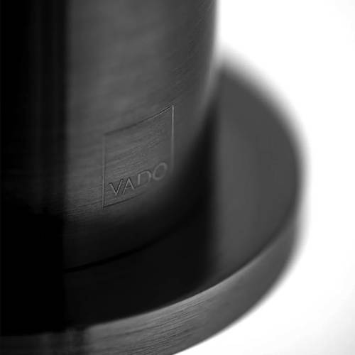 Additional image for Slimline Mono Basin Mixer Tap With Knurled Accents (Brushed Black).