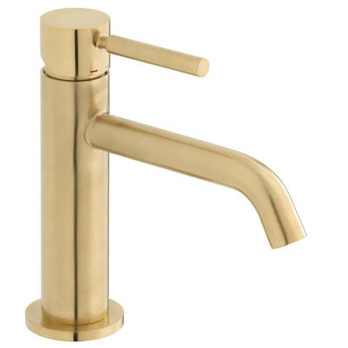 Additional image for Slimline Mono Basin Mixer Tap (Brushed Gold).