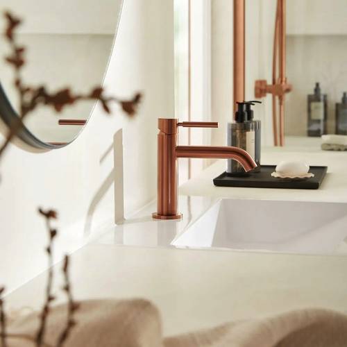 Additional image for Slimline Mono Basin Mixer Tap (Brushed Bronze).