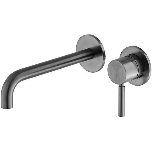 Additional image for Wall-Mounted Basin Mixer Tap (Brushed Gunmetal).