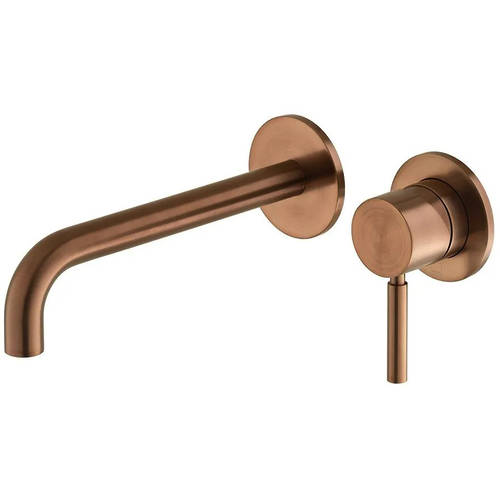 Additional image for Wall-Mounted Basin Mixer Tap (Brushed Bronze).