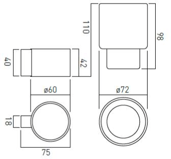 Additional image for Frosted Glass Tumbler & Holder (Chrome).