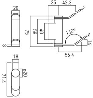 Additional image for Double Swivel Robe Hook (Chrome).