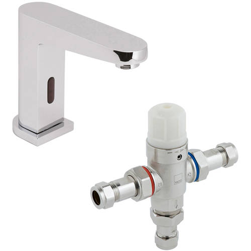 Additional image for Infra-Red Mono Basin Tap & In-Line Thermostatic Valve.