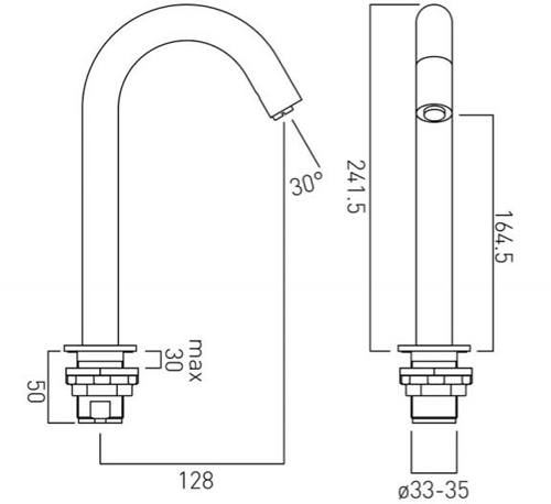 Additional image for Infra-Red Deck Mounted Spout Basin Tap & Thermostatic Valve.