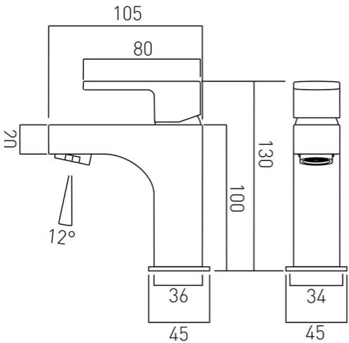 Additional image for Mono Basin Mixer Tap (Chrome).