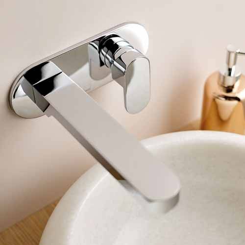 Additional image for Wall Mounted Basin Mixer Tap With 230mm Spout (Chrome).