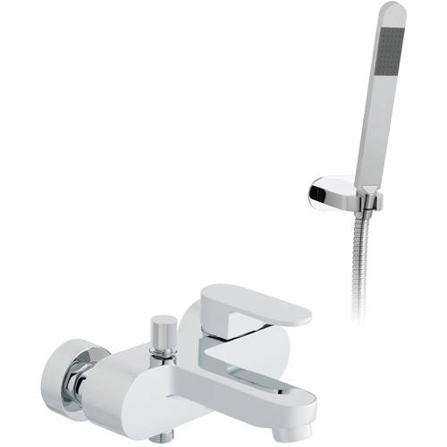 Additional image for Wall Mounted Bath Shower Mixer Tap With Kit (Chrome).