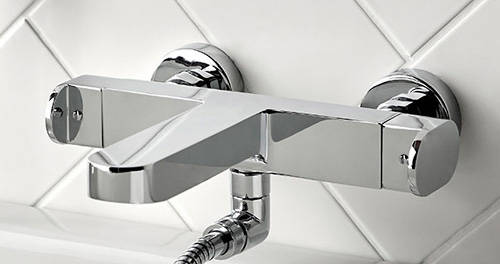 Additional image for Wall Mounted Thermostatic Bath Shower Mixer Tap (Chrome).