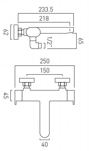 Additional image for Wall Mounted Thermostatic Bath Shower Mixer Tap (Chrome).