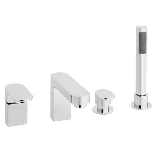 Additional image for 4 Hole Bath Shower Mixer Tap With Kit (Chrome).