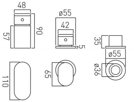 Additional image for 3 Hole Bath Shower Mixer Tap With Kit (Without Spout).