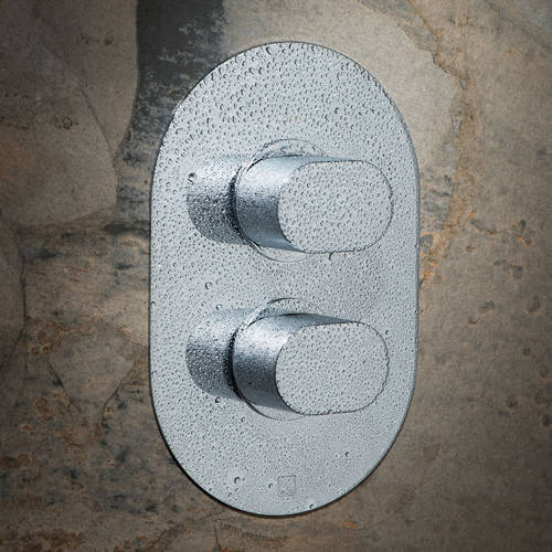 Additional image for Thermostatic Shower Valve With 2 Outlets (3/4", Chrome).