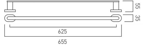 Additional image for Towel Rail 655mm (Chrome).