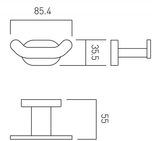 Additional image for Robe Hook (Chrome).