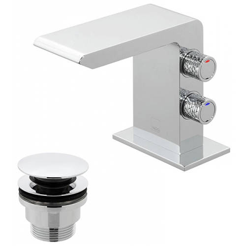 Additional image for Mini Mono Basin Mixer Tap With Universal Waste (Chrome).