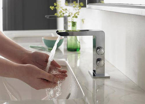 Additional image for Mini Mono Basin Mixer Tap With Universal Waste (Chrome).