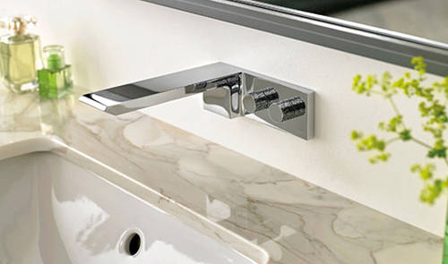 Additional image for Wall Mounted Basin Mixer Tap (Chrome).