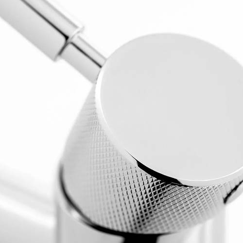 Additional image for Slimline Tall Basin Mixer Tap With Knurled Accents (Chrome).