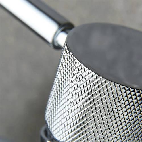 Additional image for Slimline Mono Basin Mixer Tap With Knurled Accents (Chrome).